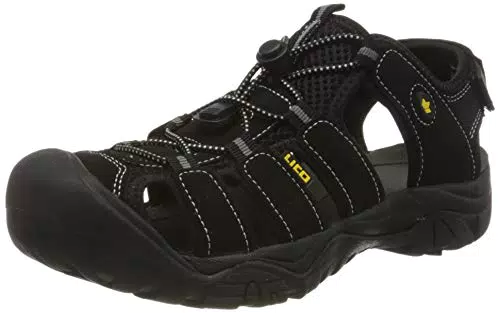Lico Herren Miami Geschlossene Sandalen, Schwarz
