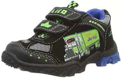 Lico Truck V Blinky Jungen Sneaker, Schwarz/ Blau/ Lemon