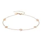 Liebeskind Damen-Fußkette Edelstahl One Size Rosé 32016803