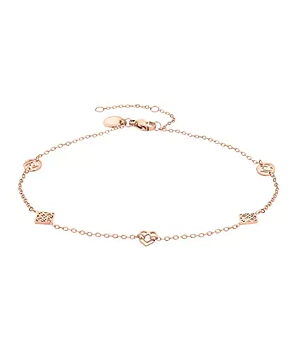 Liebeskind Damen-Fußkette Edelstahl One Size Rosé 32016803