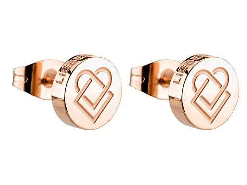 LIEBESKIND Damen-Ohrstecker Edelstahl glänzend, rosé