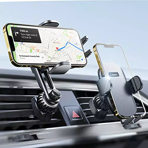 LISEN Handyhalterung Auto Lüftung, Universal Handy Halterung Auto KFZ Handyhalterung für iPhone 15 Pro Max Plus 14 13 12 Samsung S23 S22 One Plus