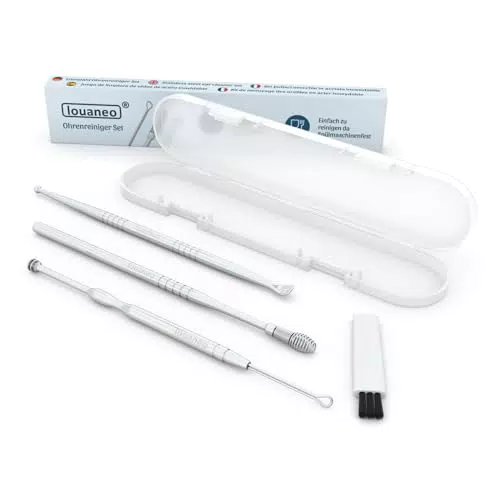 louaneo Ear Clean Removal Kit, Ear Wax Remover, Ohren Reiniger Edelstahl