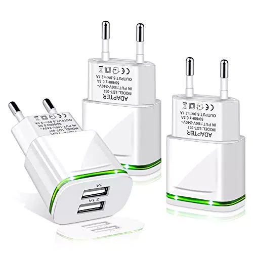 LUOATIP USB Ladegerät Stecker 2.1A 3-Pack Ladeadapter 2 Ports Netzteil Adapter Stromadapter Netzstecker Steckdose Ladestecker kompatibel für Phone 11 XR X XS Max 8 7 6 6S Plus 5S