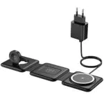 Mag-Safe Ladestation Für iPhone Wireless Charger - 3 in 1 Faltbare Kabelloses Ladegerät Kompatibel mit iPhone 15 14 13 12 11 Pro Max Plus