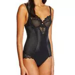 Maison Lejaby 13853-04 Damen Gaby Body Schwarz mit Spitze 85C