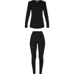 McKINLEY 294537 Set Yael Yana II Funktionwäsche, Black Night