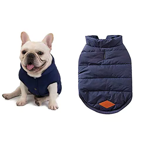 meioro Hund Warme Jacke Hundebekleidung Hund Gemütliche Jacke Winter Gefüttert Mantel Hund Katze Kleidung Warme Französisch Bulldog Mops Hund Kleidung Weste