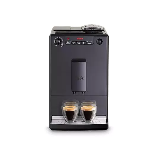 Melitta Caffeo Solo - Kaffeevollautomat - 2-Tassen Funktion - verstellbarer Kaffeeauslauf - 3-stufig einstellbare Kaffeestärke - Pure Black