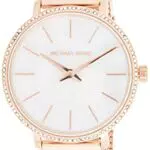 Michael Kors Damenuhr Pyper, Zweizeigeruhrwerk, 32mm Rose Gold Edelstahlgehäuse mit Edelstahlarmband