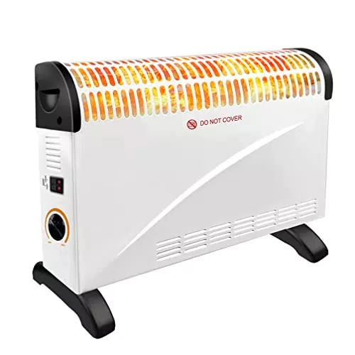 Mofboz Heizlüfter Energiesparend Leise 2000W Thermostat Heizung Konvektor Heizung Elektrisch Heizgerät Elektroheizung Mobil Heizkörper mit Drei Leistungsanpassung