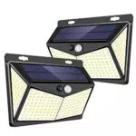 MPJ Solarlampen für Außen, 208 LED Solarleuchte Aussen mit Bewegungsmelder