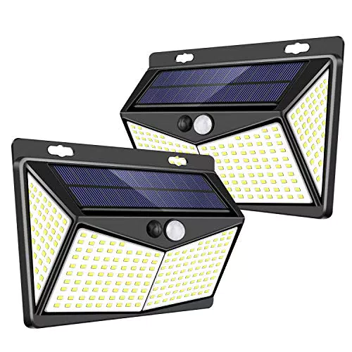 MPJ Solarlampen für Außen, 208 LED Solarleuchte Aussen mit Bewegungsmelder