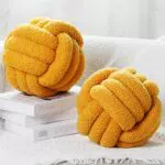 Namalu 2 Stück Knoten Kissen Runde Ball Dekokissen Ästhetische Geknotete Wurfkissen Knoten Zierkissen für Wohnung Zimmer Sofa Couch Bett Boden