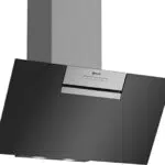 NEFF D85IEE1S0 Dunstabzugshaube schräg N30 / 80cm / Abluft oder Umluft / Energieeffizienz B / Klarglas / schwarz