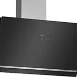 NEFF D95IKP1S0 Dunstabzugshaube schräg N70/ 90cm/ Abluft oder Umluft / EfficientDrive/ TouchControl/ Energieeffizienz A / Klarglas/ schwarz
