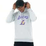 New Era - NBA Los Angeles Lakers Team Logo Hoodie - Grau Größe XL