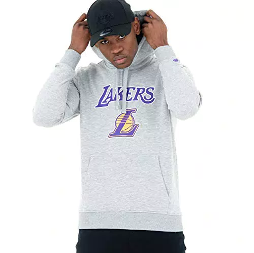 New Era - NBA Los Angeles Lakers Team Logo Hoodie - Grau Größe XL