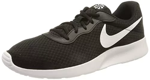 Nike Damen Tanjun Sneakers, Black White-Barely Volt-Black