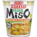 Nissin Cup Noodles Veggie Miso, 8er Pack, Soup Style Instant-Nudeln japanischer Art