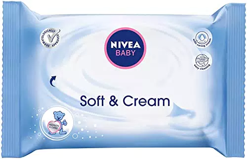 NIVEA BABY Soft & Cream Feuchttücher, feuchte Tücher zur sanften Reinigung empfindlicher Babyhaut