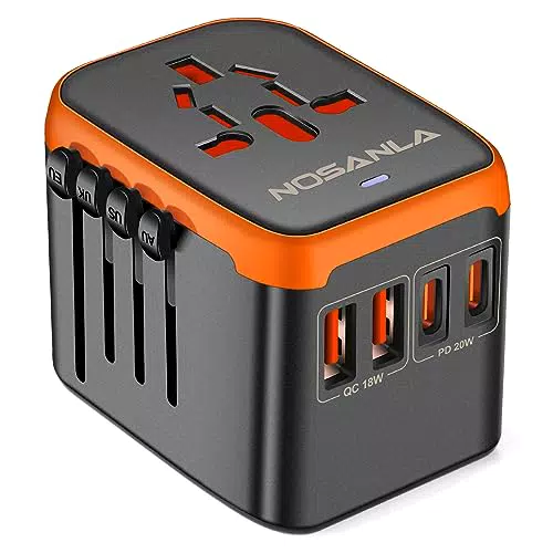 NOSANLA Universaler Reiseadapter, Internationaler Steckadapter