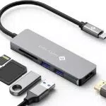 NOVOO USB C Hub Aluminium mit HDMI 4K Adapter, USB 3.0 Anschlüsse