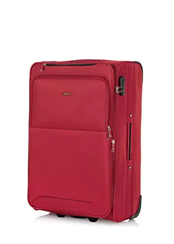 Ochnik Großer Koffer, Softcase, Material: Nylon, Farbe: Rot