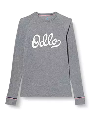 Odlo Kids Funktionsunterwäsche Langarm Shirt mit Big Logo ACTIVE WARM ECO