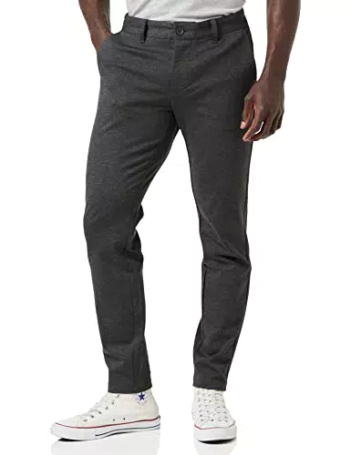 ONLY & SONS Mens Dark Grey Melange Chinos