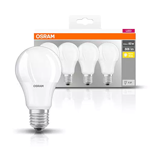 Osram LED Base Classic A Lampe, in Kolbenform mit E27-Sockel