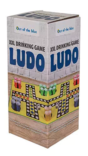 Out of the Blue 79/4022 - XXL-Trinkspiel Ludo, mit 16 Trinkbechern und Schaumwürfel
