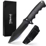 Outdoor Messer Tilenvi feststehendes messer 440C Stahl Survival Messer Perfektes Bushcraft Messer Outdoor gürtelmesser angelmesser taktisches messer bushcraft messer