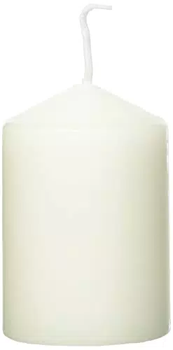 Papstar 15360 12-Stumpenkerzen Durchmesser 40-60 mm elfenbein "Ivory"