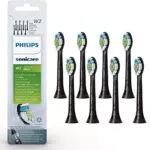 Philips Sonicare Original W2 Optimal White Standard Schallzahnbürstenköpfe - 8er-Pack in Schwarz
