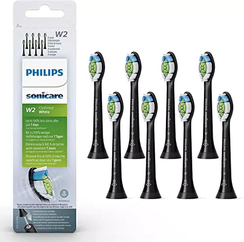 Philips Sonicare Original W2 Optimal White Standard Schallzahnbürstenköpfe - 8er-Pack in Schwarz