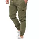 PITTMAN Darius - Grüne Herren Cargo Hosen - Männer Slim Fit Cargohose - Baumwoll Cargo