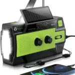 Puiuisoul Notfall-Radio, 4000 mAh, Wetterradio mit Handkurbel und Solarladung
