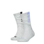PUMA Damen Slouch Sock Hosiery, Grey Mélange / Elektro