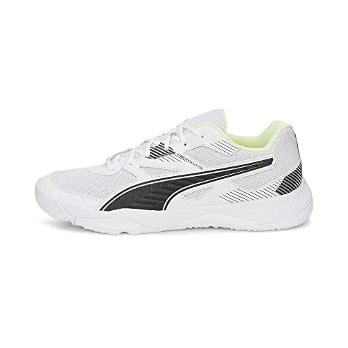 PUMA Unisex Solarflash II Hallenturnschuh, White Black-Fizzy Light-Nitro Blue