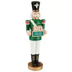 Pureday Weihnachtsdeko - Dekofigur Nussknacker - Adventskalender - Grün - Höhe ca. 46 cm