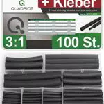 QUADRIOS GmbH, 100 Stück Schrumpfschlauch Set, Mit Kleber