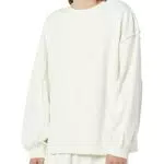 rare/self Sweatshirt für alle Geschlechter, Freiliegende Nähte Rundhalsausschnitt Frottee-Strick