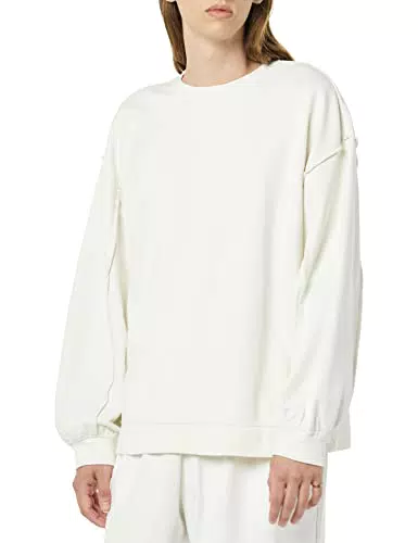 rare/self Sweatshirt für alle Geschlechter, Freiliegende Nähte Rundhalsausschnitt Frottee-Strick