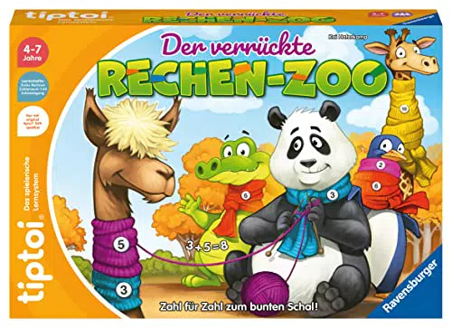 Ravensburger tiptoi Spiel 00104 - Der verrückte Rechen-Zoo - Lernspiel ab 4 Jahren