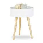 Relaxdays Beistelltisch rund skandinavisches Design
