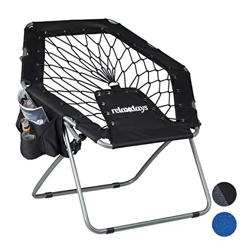 Relaxdays Bungee Stuhl WEBSTER, elastisch, Faltbar, bis 100 kg
