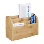 Relaxdays Schreibtisch-Organizer Bambus, Stifteablage
