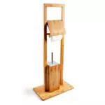 Relaxdays WC Garnitur aus Bambus, HBT: 82 x 36 x 21 cm