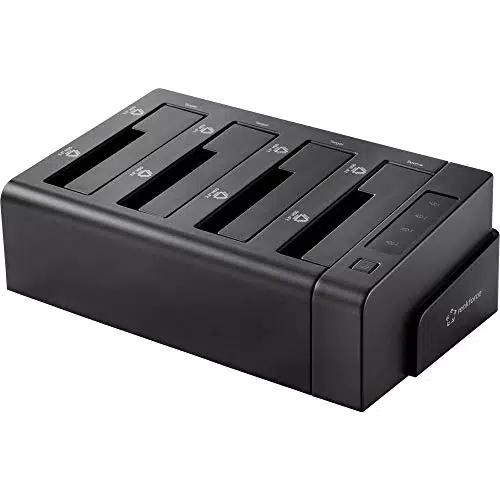 Renkforce USB 3.2 Gen 1 4 Port Festplatten-Kopierstation mit Clone-Funktion